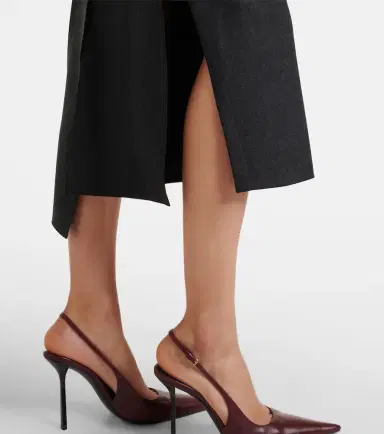 Victoria Beckham Draped virgin wool midi skirt | Thumbnail 3 Victoria Beckham Draped virgin wool midi skirt | Thumbnail 3