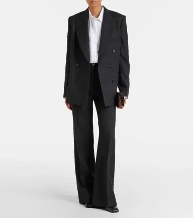 Victoria Beckham Alina virgin wool flared pants | Thumbnail 2 Victoria Beckham Alina virgin wool flared pants | Thumbnail 2