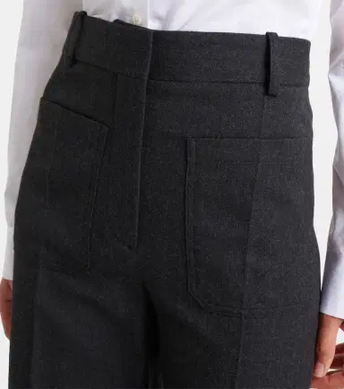 Victoria Beckham Alina virgin wool flared pants | Thumbnail 4 Victoria Beckham Alina virgin wool flared pants | Thumbnail 4