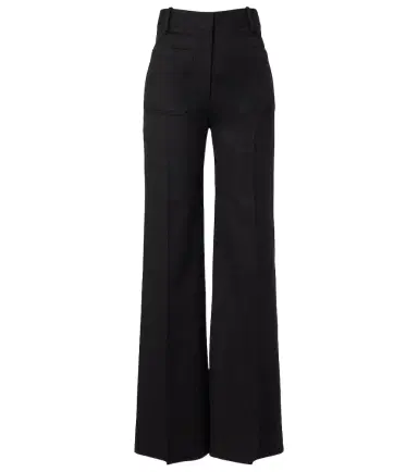 Victoria Beckham Alina virgin wool flared pants | Thumbnail 1 Victoria Beckham Alina virgin wool flared pants | Thumbnail 1