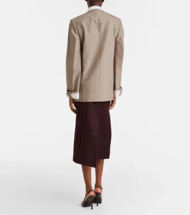Victoria Beckham Draped virgin wool midi skirt | Thumbnail 5 Victoria Beckham Draped virgin wool midi skirt | Thumbnail 5