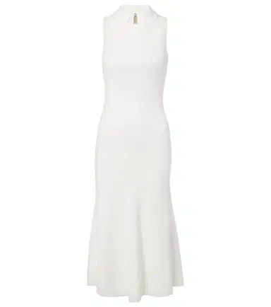 Victoria Beckham Mira ribbed-knit zip-up midi dress | Thumbnail 1 Victoria Beckham Mira ribbed-knit zip-up midi dress | Thumbnail 1