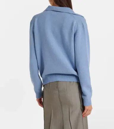 Victoria Beckham Genevieve wool and cashmere polo sweater | Thumbnail 2 Victoria Beckham Genevieve wool and cashmere polo sweater | Thumbnail 2