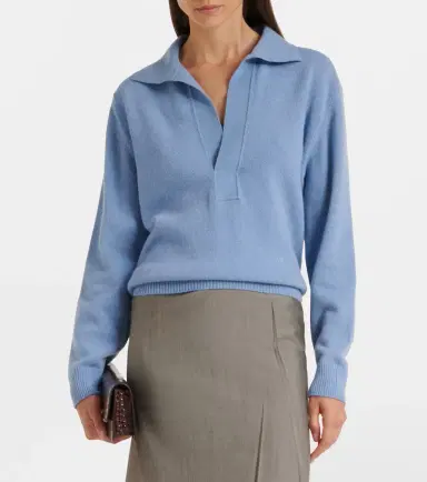 Victoria Beckham Genevieve wool and cashmere polo sweater | Thumbnail 4 Victoria Beckham Genevieve wool and cashmere polo sweater | Thumbnail 4