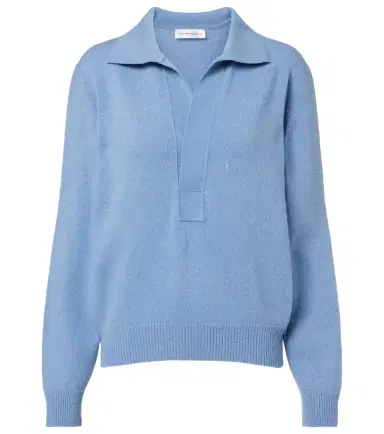 Victoria Beckham Genevieve wool and cashmere polo sweater | Thumbnail 1 Victoria Beckham Genevieve wool and cashmere polo sweater | Thumbnail 1