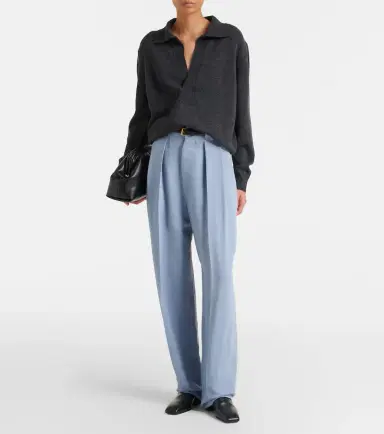Victoria Beckham Genevieve wool and cashmere polo sweater | Thumbnail 2 Victoria Beckham Genevieve wool and cashmere polo sweater | Thumbnail 2