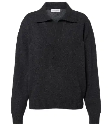 Victoria Beckham Genevieve wool and cashmere polo sweater | Thumbnail 1 Victoria Beckham Genevieve wool and cashmere polo sweater | Thumbnail 1