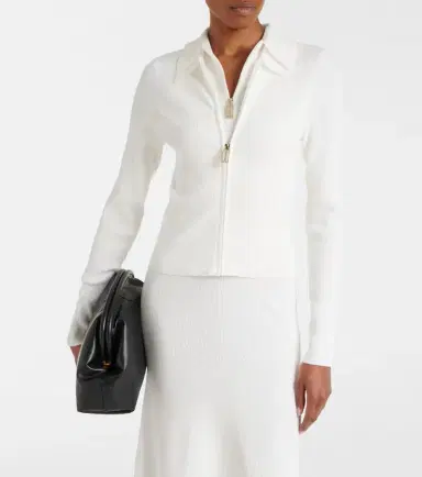 Victoria Beckham Mila ribbed-knit zip-up top | Thumbnail 3 Victoria Beckham Mila ribbed-knit zip-up top | Thumbnail 3