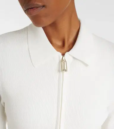 Victoria Beckham Mila ribbed-knit zip-up top | Thumbnail 4 Victoria Beckham Mila ribbed-knit zip-up top | Thumbnail 4