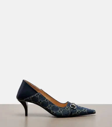 Gucci Vittoria GG denim pumps | Thumbnail 2 Gucci Vittoria GG denim pumps | Thumbnail 2