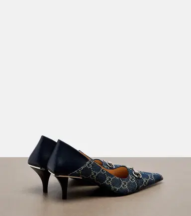Gucci Vittoria GG denim pumps | Thumbnail 4 Gucci Vittoria GG denim pumps | Thumbnail 4