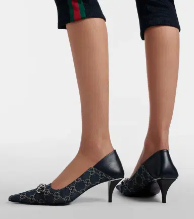 Gucci Vittoria GG denim pumps | Thumbnail 6 Gucci Vittoria GG denim pumps | Thumbnail 6