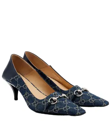 Gucci Vittoria GG denim pumps | Thumbnail 1 Gucci Vittoria GG denim pumps | Thumbnail 1