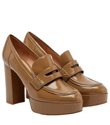Gianvito Rossi Jenna leather loafer pumps | Thumbnail 1 Gianvito Rossi Jenna leather loafer pumps | Thumbnail 1