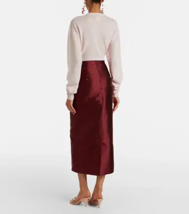 Erdem Floral-appliqué satin slip skirt | Thumbnail 3 Erdem Floral-appliqué satin slip skirt | Thumbnail 3