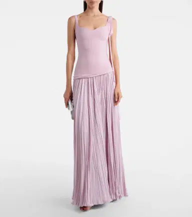 Marmar Halim Ana crêpe and chiffon gown | Thumbnail 6 Marmar Halim Ana crêpe and chiffon gown | Thumbnail 6