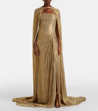 Marmar Halim Caped pleated bustier gown | Thumbnail 6 Marmar Halim Caped pleated bustier gown | Thumbnail 6