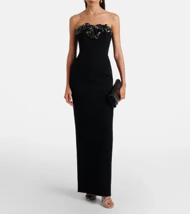 Rachel Gilbert Mirage floral-appliqué bustier gown | Thumbnail 3 Rachel Gilbert Mirage floral-appliqué bustier gown | Thumbnail 3