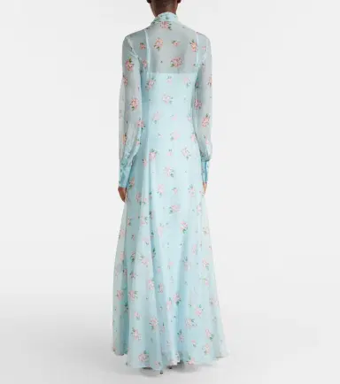 Leo Lin Lilith bow-detail floral chiffon maxi dress | Thumbnail 3 Leo Lin Lilith bow-detail floral chiffon maxi dress | Thumbnail 3