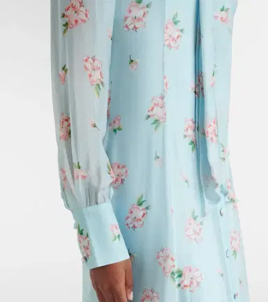 Leo Lin Lilith bow-detail floral chiffon maxi dress | Thumbnail 4 Leo Lin Lilith bow-detail floral chiffon maxi dress | Thumbnail 4