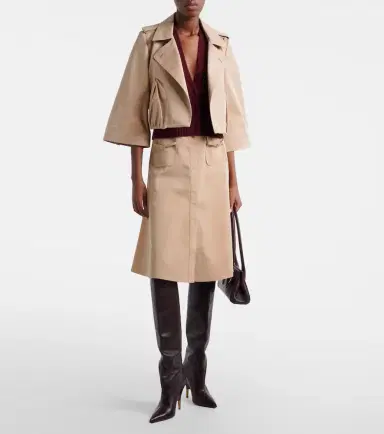 Dorothee Schumacher Luxury Layer cropped cotton-blend jacket | Thumbnail 5 Dorothee Schumacher Luxury Layer cropped cotton-blend jacket | Thumbnail 5