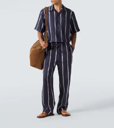 Commas Striped linen wide-leg pants | Thumbnail 2 Commas Striped linen wide-leg pants | Thumbnail 2