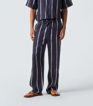 Commas Striped linen wide-leg pants | Thumbnail 4 Commas Striped linen wide-leg pants | Thumbnail 4