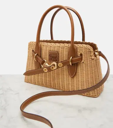 Miu Miu Aventure wicker top-handle bag | Thumbnail 2 Miu Miu Aventure wicker top-handle bag | Thumbnail 2