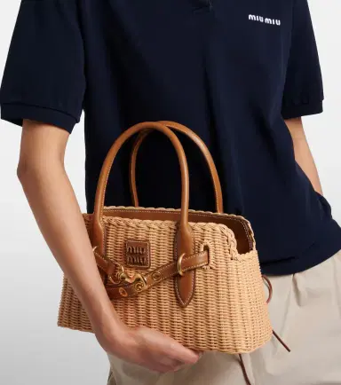 Miu Miu Aventure wicker top-handle bag | Thumbnail 5 Miu Miu Aventure wicker top-handle bag | Thumbnail 5
