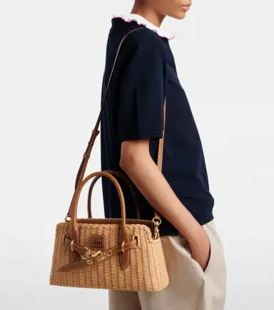 Miu Miu Aventure wicker top-handle bag | Thumbnail 6 Miu Miu Aventure wicker top-handle bag | Thumbnail 6