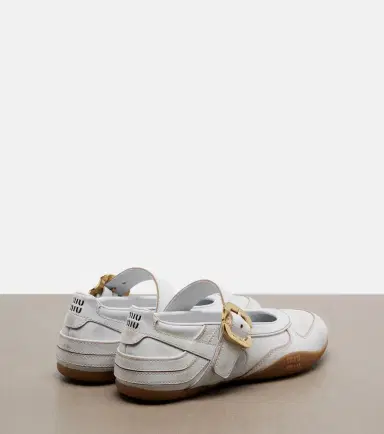 Miu Miu Gymnasium leather ballet flats | Thumbnail 3 Miu Miu Gymnasium leather ballet flats | Thumbnail 3