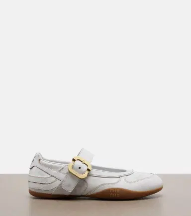 Miu Miu Gymnasium leather ballet flats | Thumbnail 4 Miu Miu Gymnasium leather ballet flats | Thumbnail 4