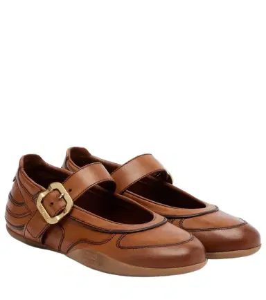 Miu Miu Gymnasium leather ballet flats | Thumbnail 1 Miu Miu Gymnasium leather ballet flats | Thumbnail 1