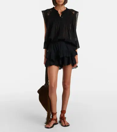 Marant Etoile Jocadia broderie anglaise cotton shorts | Thumbnail 2 Marant Etoile Jocadia broderie anglaise cotton shorts | Thumbnail 2
