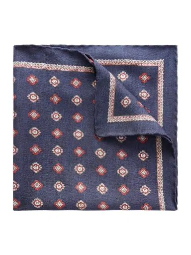 Brunello Cucinelli Printed Silk Pocket Square - Men | Thumbnail 1 Brunello Cucinelli Printed Silk Pocket Square - Men | Thumbnail 1