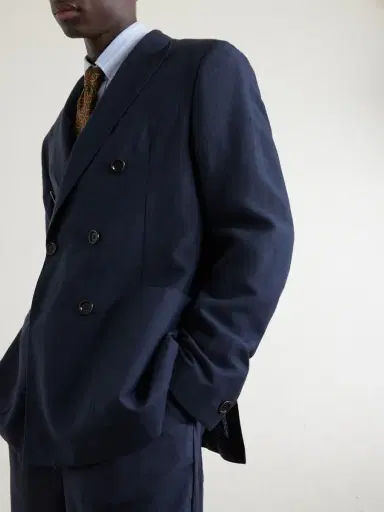 Oliver Spencer Double-Breasted Linen, Virgin Wool and Cotton-Blend Suit Jacket - Men | Thumbnail 5 Oliver Spencer Double-Breasted Linen, Virgin Wool and Cotton-Blend Suit Jacket - Men | Thumbnail 5