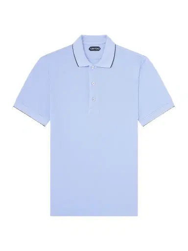 Tom Ford Contrast-Tipped Lyocell-Piqué Polo Shirt - Men | Thumbnail 1 Tom Ford Contrast-Tipped Lyocell-Piqué Polo Shirt - Men | Thumbnail 1