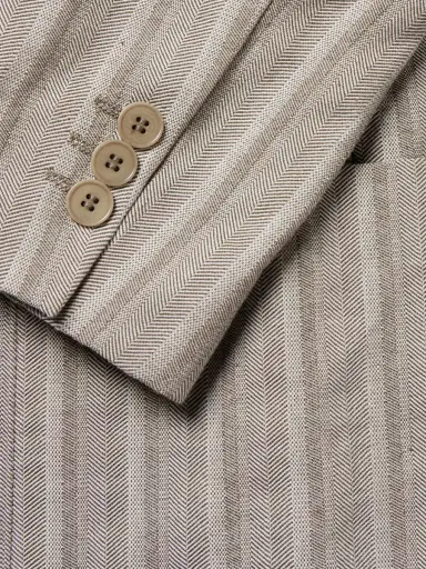 NN07 Jordin 10058 Double-Breasted Striped Cotton-Blend Herringbone Suit Jacket - Men | Thumbnail 5 NN07 Jordin 10058 Double-Breasted Striped Cotton-Blend Herringbone Suit Jacket - Men | Thumbnail 5