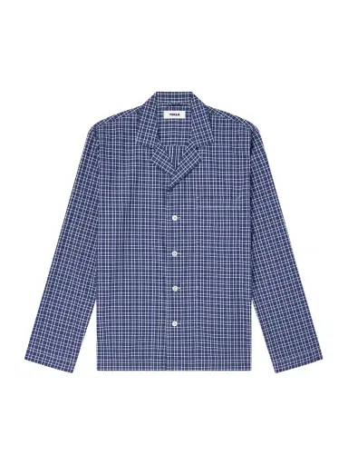 Tekla Camp-Collar Checked Organic Cotton Pyjama Shirt - Men | Thumbnail 1 Tekla Camp-Collar Checked Organic Cotton Pyjama Shirt - Men | Thumbnail 1