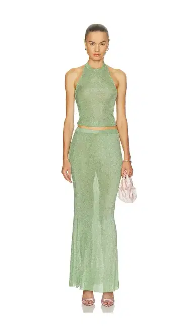 SEROYA Minnie Metallic Knit Halter Top | Thumbnail 4 SEROYA Minnie Metallic Knit Halter Top | Thumbnail 4