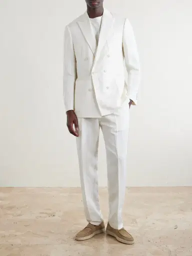 Canali Double-Breasted Linen and Silk-Blend Suit Jacket - Men | Thumbnail 2 Canali Double-Breasted Linen and Silk-Blend Suit Jacket - Men | Thumbnail 2