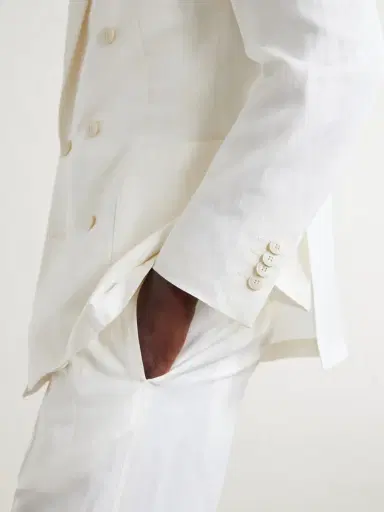 Canali Double-Breasted Linen and Silk-Blend Suit Jacket - Men | Thumbnail 5 Canali Double-Breasted Linen and Silk-Blend Suit Jacket - Men | Thumbnail 5