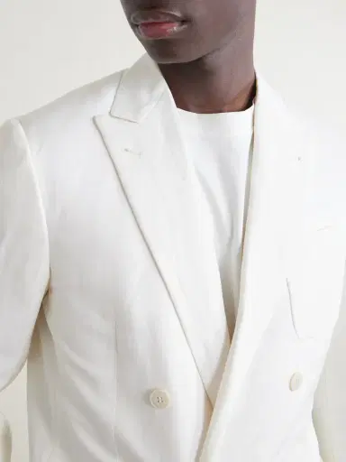 Canali Double-Breasted Linen and Silk-Blend Suit Jacket - Men | Thumbnail 6 Canali Double-Breasted Linen and Silk-Blend Suit Jacket - Men | Thumbnail 6