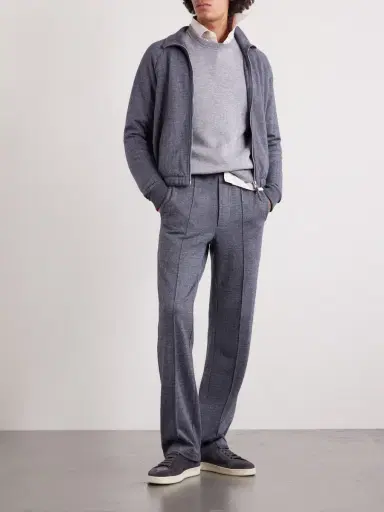 Tom Ford Cashmere and Cotton-Blend Sweater - Men | Thumbnail 2 Tom Ford Cashmere and Cotton-Blend Sweater - Men | Thumbnail 2