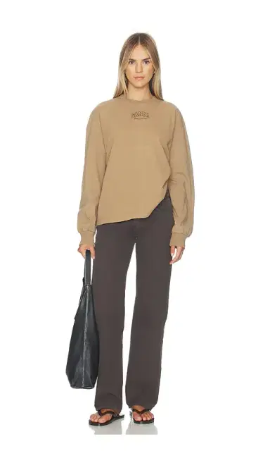 Ganni Future Essentials Washed Effect Long Sleeve Pullover | Thumbnail 4 Ganni Future Essentials Washed Effect Long Sleeve Pullover | Thumbnail 4