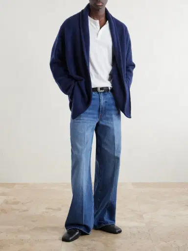 The Elder Statesman Italy Smoking Shawl-Collar Cashmere Cardigan - Men | Thumbnail 2 The Elder Statesman Italy Smoking Shawl-Collar Cashmere Cardigan - Men | Thumbnail 2