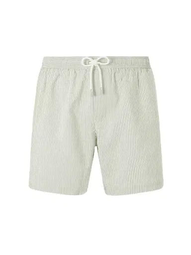 MR P. Oxford Striped Straight-Leg Mid-Length Swim Shorts - Men | Thumbnail 1 MR P. Oxford Striped Straight-Leg Mid-Length Swim Shorts - Men | Thumbnail 1