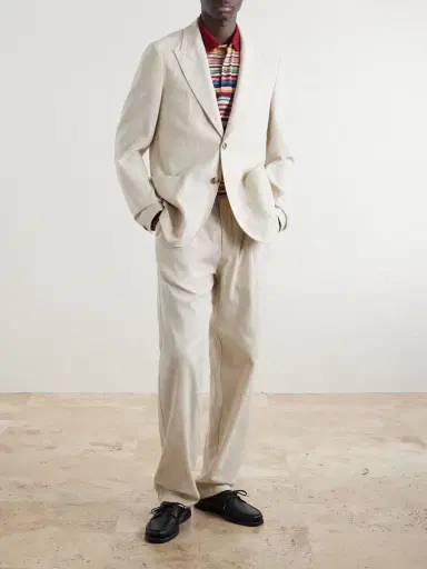 Oliver Spencer Tillman Herringbone Cotton and Linen-Blend Suit Jacket - Men | Thumbnail 2 Oliver Spencer Tillman Herringbone Cotton and Linen-Blend Suit Jacket - Men | Thumbnail 2
