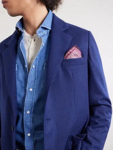 Brunello Cucinelli Printed Silk Pocket Square - Men | Thumbnail 2 Brunello Cucinelli Printed Silk Pocket Square - Men | Thumbnail 2