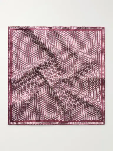 Brunello Cucinelli Printed Silk Pocket Square - Men | Thumbnail 3 Brunello Cucinelli Printed Silk Pocket Square - Men | Thumbnail 3